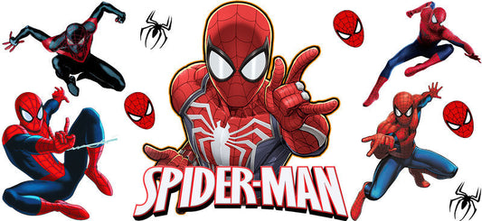 Superhero Web Adventure UV DTF Cup Wrap for 16oz Libbey Glass KA-15877