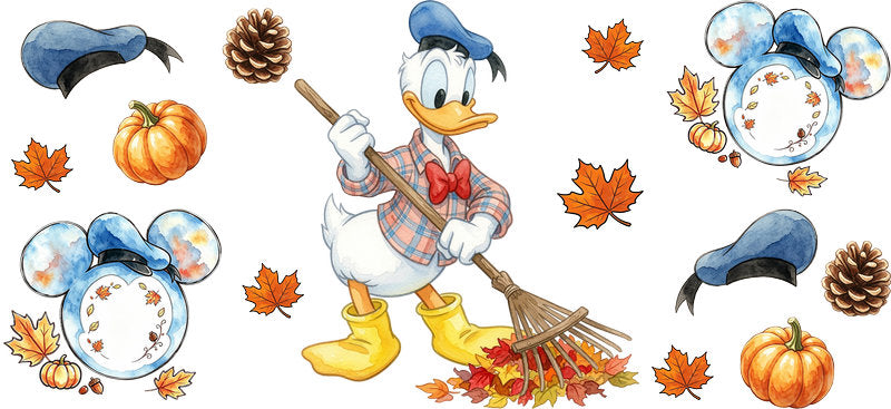 Autumn Leaves UV DTF Cup Wrap for 16oz Libbey Glass KA-16038