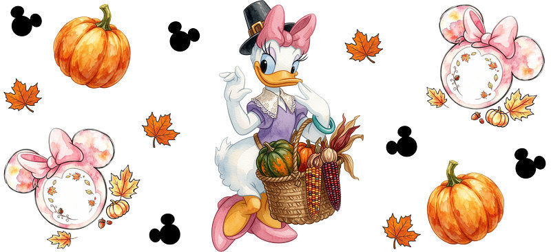 Harvest Basket Fall UV DTF Cup Wrap for 16oz Libbey Glass KA-16070