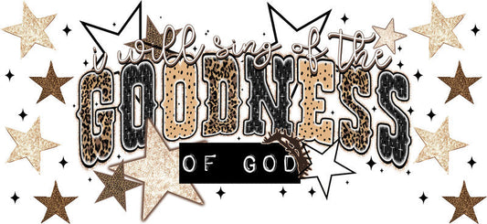 Boldness of God Christian Faith Design UV DTF Cup Wrap for 16oz Libbey Glass KA-16336