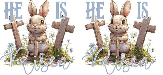 He Is Risen Easter Christian Design UV DTF Cup Wrap for 16oz Libbey Glass KA-16344