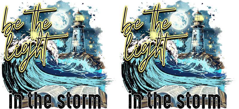 Be the Light in the Storm Christian UV DTF Cup Wrap for 16oz Libbey Glass KA-16400