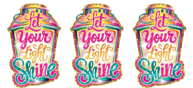 Let Your Light Shine Christian UV DTF Cup Wrap for 16oz Libbey Glass KA-16421