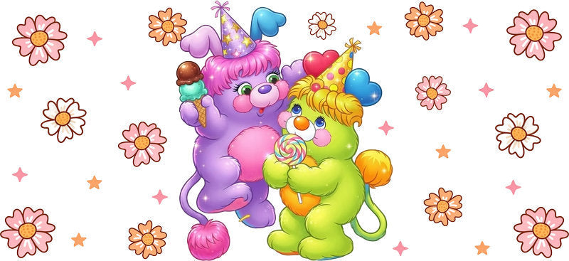Cute Colorful Bears UV DTF Cup Wrap for 16oz Libbey Glass KA-16441