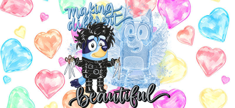 Making a Difference Cute Character UV DTF Cup Wrap for 16oz Libbey Glass KA-16451