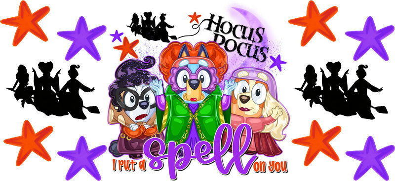 Hocus Pocus Halloween UV DTF Cup Wrap for 16oz Libbey Glass KA-16466