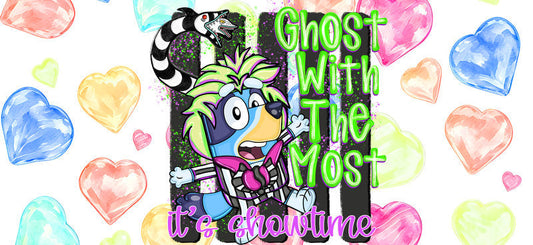 Ghost Halloween UV DTF Cup Wrap for 16oz Libbey Glass KA-16470