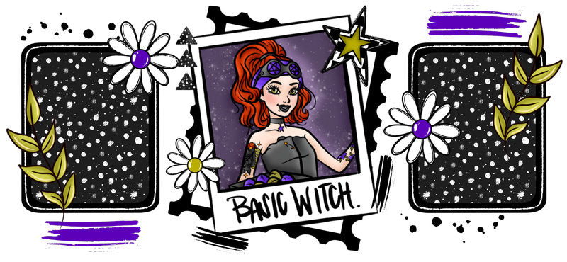 Basic Witch UV DTF Cup Wrap for 16oz Libbey Glass KA-16481