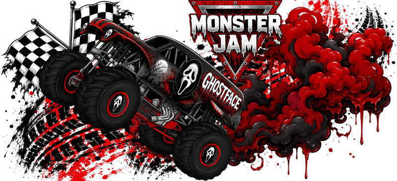 Grave Digger Monster Truck UV DTF Cup Wrap for 16oz Libbey Glass KA-16500