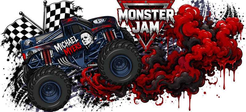Max-D Monster Truck UV DTF Cup Wrap for 16oz Libbey Glass KA-16501