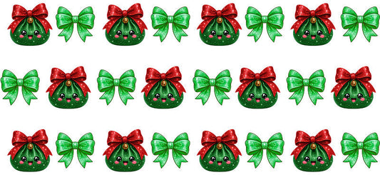 Christmas Dumpling UV DTF Cup Wrap for 16oz Libbey Glass KA-16601