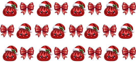 Christmas Dumpling UV DTF Cup Wrap for 16oz Libbey Glass KA-16602