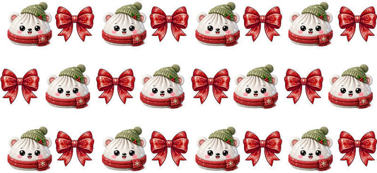 Christmas Dumpling UV DTF Cup Wrap for 16oz Libbey Glass KA-16607