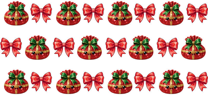 Christmas Dumpling UV DTF Cup Wrap for 16oz Libbey Glass KA-16610