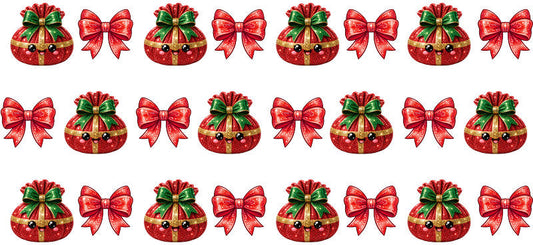 Christmas Dumpling UV DTF Cup Wrap for 16oz Libbey Glass KA-16610