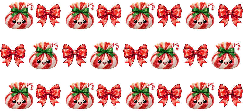 Christmas Dumpling UV DTF Cup Wrap for 16oz Libbey Glass KA-16612