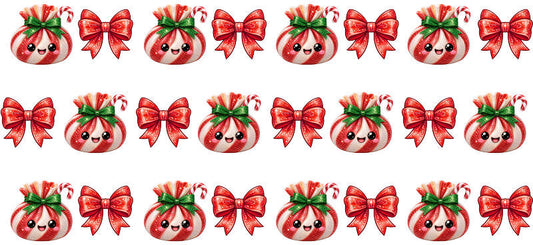 Christmas Dumpling UV DTF Cup Wrap for 16oz Libbey Glass KA-16612