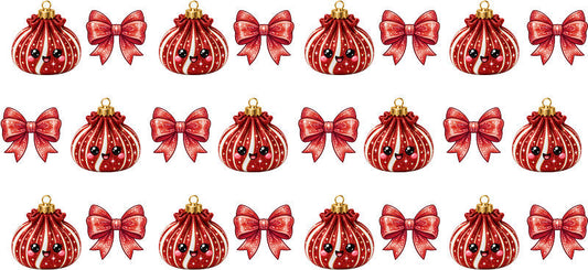 Christmas Dumpling UV DTF Cup Wrap for 16oz Libbey Glass KA-16613