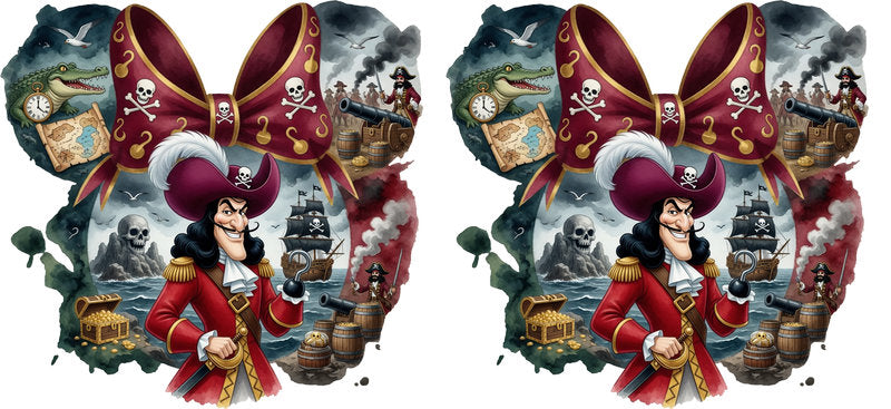 Pirate Captain UV DTF Cup Wrap for 16oz Libbey Glass KA-16675