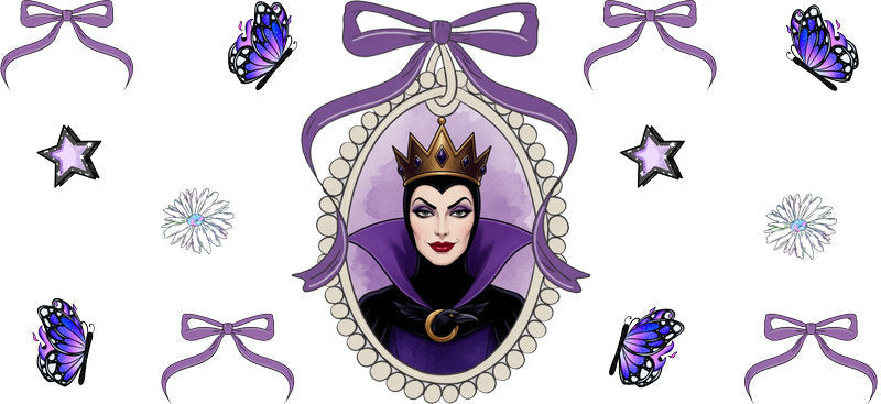 Dark Queen Portrait UV DTF Cup Wrap for 16oz Libbey Glass KA-16691