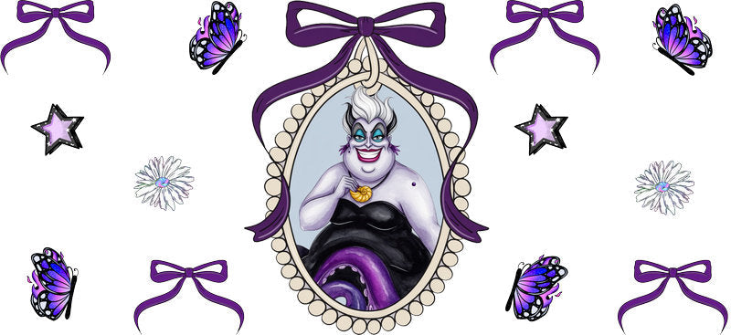 Sea Witch Portrait UV DTF Cup Wrap for 16oz Libbey Glass KA-16698