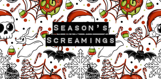 Season's Screamings Halloween UV DTF Cup Wrap for 16oz Libbey Glass KA-16741