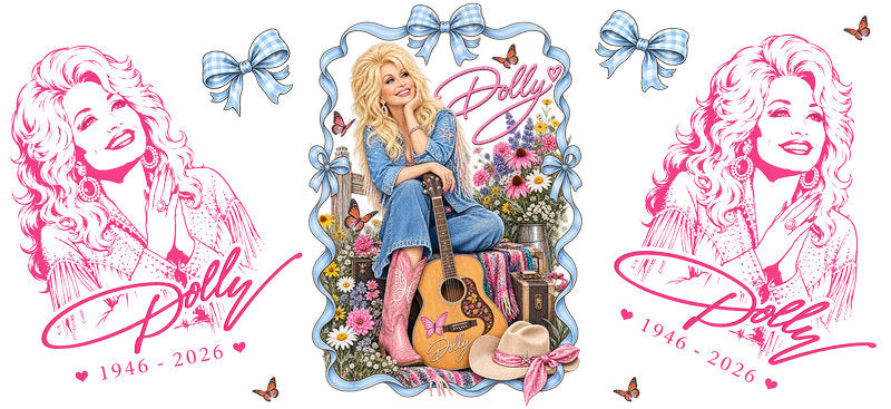 Country Music Girl UV DTF Cup Wrap for 16oz Libbey Glass KA-16872