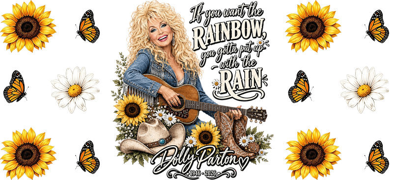 Country Music Girl UV DTF Cup Wrap for 16oz Libbey Glass KA-16920