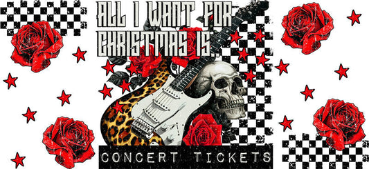Christmas Concert Tickets UV DTF Cup Wrap for 16oz Libbey Glass KA-17094