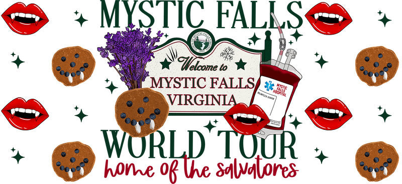 Mystic Falls World Tour UV DTF Cup Wrap for 16oz Libbey Glass KA-17103