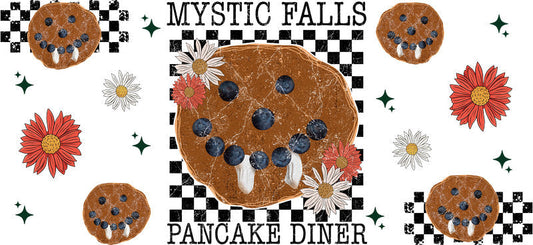 Mystic Falls Pancake Diner UV DTF Cup Wrap for 16oz Libbey Glass KA-17112