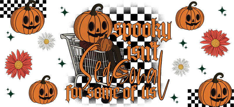 Spooky Shit Halloween UV DTF Cup Wrap for 16oz Libbey Glass KA-17122