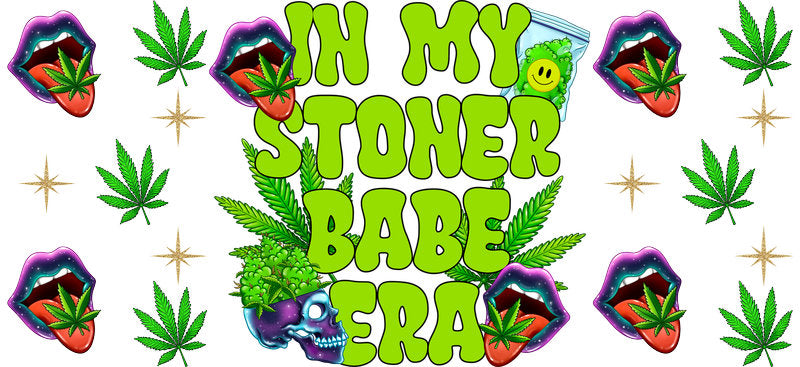 Stoner Babe Era UV DTF Cup Wrap for 16oz Libbey Glass KA-17124