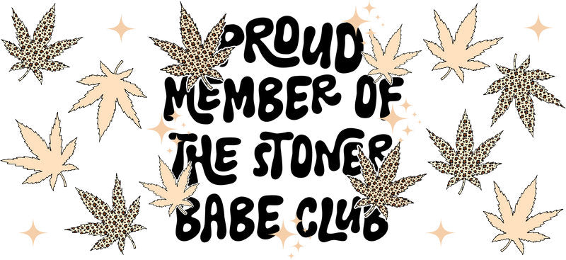 Stoner Babe Club UV DTF Cup Wrap for 16oz Libbey Glass KA-17125