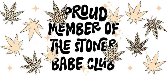 Stoner Babe Club UV DTF Cup Wrap for 16oz Libbey Glass KA-17125