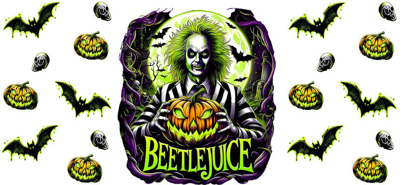 Halloween UV DTF Cup Wrap for 16oz Libbey Glass KA-17137
