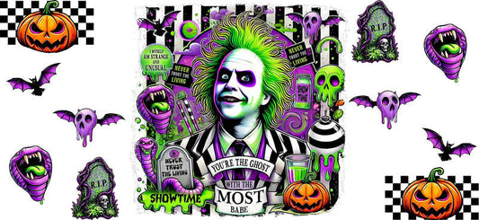 Halloween UV DTF Cup Wrap for 16oz Libbey Glass KA-17144