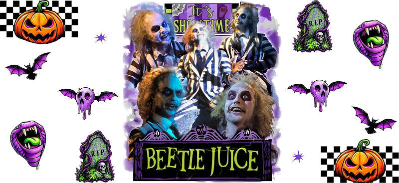 Halloween UV DTF Cup Wrap for 16oz Libbey Glass KA-17167