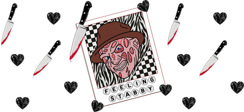 Nightmare Horror Character UV DTF Cup Wrap for 16oz Libbey Can KA-17347