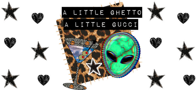 Alien Weirdo Collage UV DTF Cup Wrap for 16oz Libbey Can KA-17350