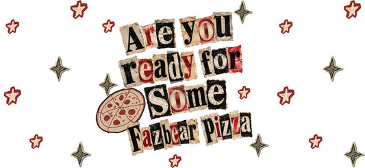 Pizza Night Horror UV DTF Cup Wrap for 16oz Libbey Can KA-17364