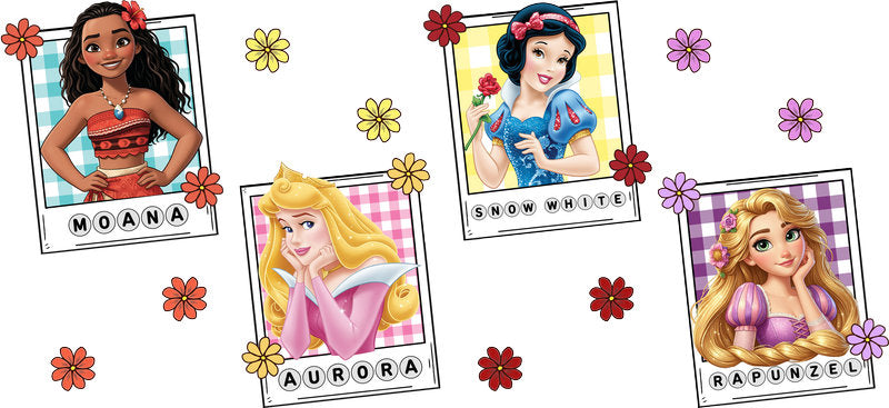 Princess Polaroid Collage UV DTF Cup Wrap for 16oz Libbey Can KA-17375