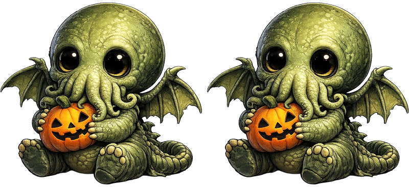 Cthulhu Pumpkin Halloween UV DTF Cup Wrap for 16oz Libbey Can KA-17415