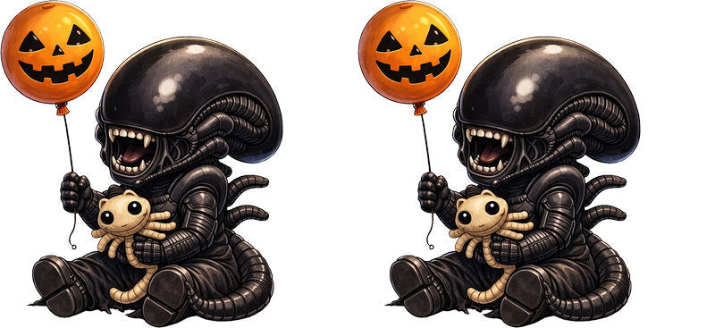 Alien Pumpkin Halloween UV DTF Cup Wrap for 16oz Libbey Can KA-17416