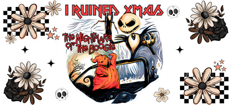 Ruined Christmas Nightmare UV DTF Cup Wrap for 16oz Libbey Can KA-17443