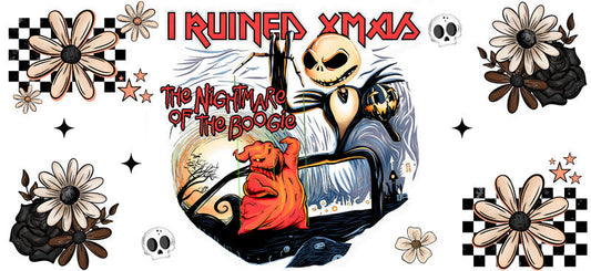 Ruined Christmas Nightmare UV DTF Cup Wrap for 16oz Libbey Can KA-17443