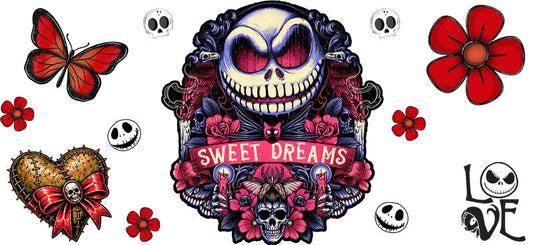 Sweet Dreams Nightmare UV DTF Cup Wrap for 16oz Libbey Can KA-17461