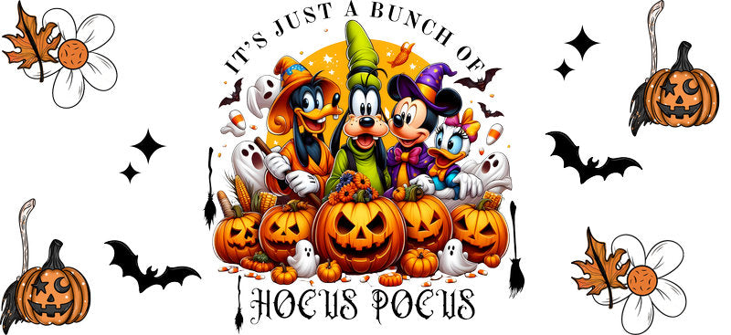 Witchy Halloween Characters UV DTF Cup Wrap for 16oz Libbey Can KA-17499