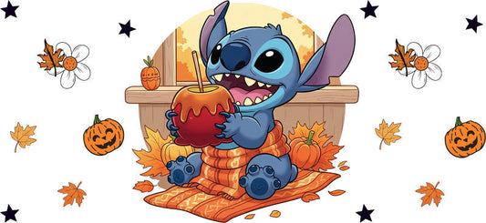 Cute Alien Fall Pumpkin UV DTF Cup Wrap for 16oz Libbey Can KA-17519