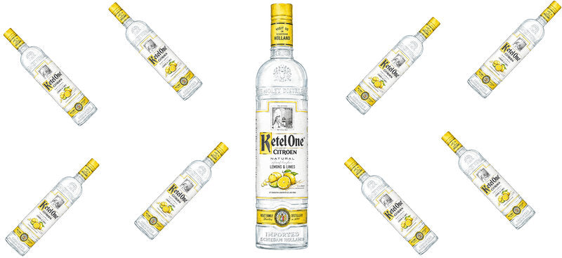 Lemon Vodka UV DTF Cup Wrap for 16oz Libbey Can KA-17537